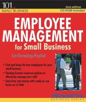 Paperback Employee Management for Small Business [With CDROM] Book