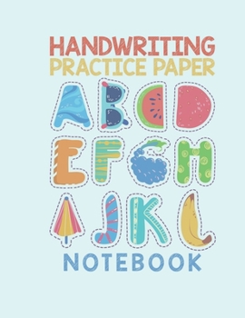 Handwriting Practice Paper Notebook: Dotted Lined Sheets for Pre K-3 Elementary Students 125 Pages Large Book