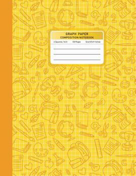 Paperback Graph Paper Composition Notebook: Education Elements Background 1/4 Inch Squared Graphing Paper Math Science Sketch Drawing Writing Student Teacher Sc Book