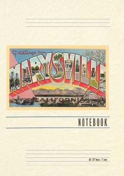 Paperback Vintage Lined Notebook Greetings from Marysville, California Book