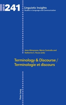 Hardcover Terminology & Discourse/Terminologie Et Discours [French] Book