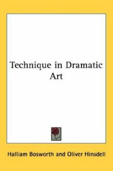 Hardcover Technique in Dramatic Art Book