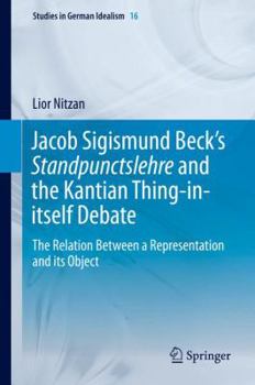 Hardcover Jacob Sigismund Beck's Standpunctslehre and the Kantian Thing-In-Itself Debate: The Relation Between a Representation and Its Object Book