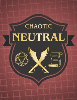 Chaotic Neutral: RPG Themed Mapping and Notes Book - Dark Red Theme