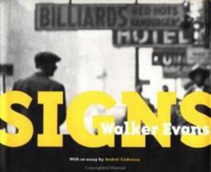Hardcover Walker Evans: Signs Book