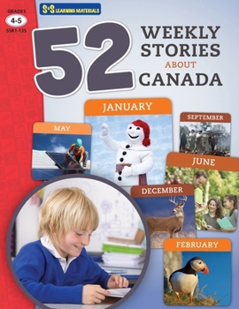 Paperback 52 Weekly Nonfiction Stories About Canada Grades 4-5 Book