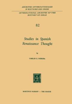 Paperback Studies in Spanish Renaissance Thought Book