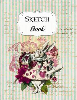 Sketch Book: Alice In Wonderland | Sketchbook | Scetchpad for Drawing or Doodling | Notebook Pad for Creative Artists | Green Pink Striped