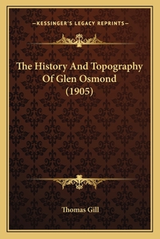 Paperback The History And Topography Of Glen Osmond (1905) Book