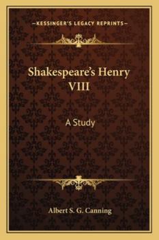 Paperback Shakespeare's Henry VIII: A Study Book