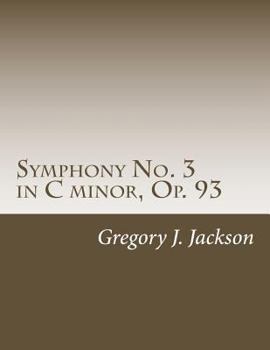 Paperback Symphony No. 3 in C Minor, Op. 93 Book