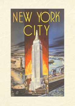 Paperback Vintage Lined Notebook New York City, Empire State Building Book