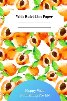 Paperback Cute Peach Theme Wide Ruled Line Paper Book