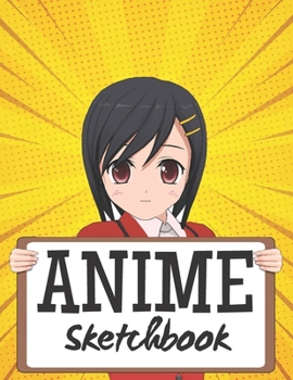 Paperback Anime Sketchbook: Manga Sketchbook for drawing and sketching, 110 Lined and Blank Pages, Large 8.5 x 11 Book