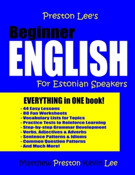 Paperback Preston Lee's Beginner English For Estonian Speakers Book