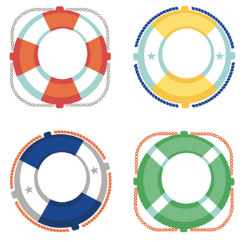 Misc. Supplies S.S. Discover Life Preservers Cutouts Book