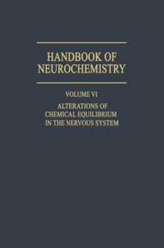 Paperback Alterations of Chemical Equilibrium in the Nervous System Book