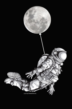 Journal Sketchbook: Cute Cornell Note Paper Notebook Astronaut. Nifty Large College Ruled Medium Lined Journal Note Taking System for School and University - Trendy Acrylic Blue & Gold Print