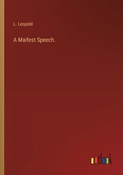 Paperback A Maifest Speech. Book