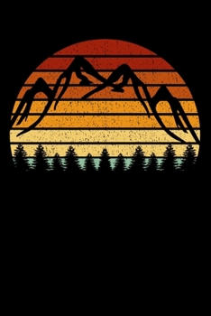 Mountain Climber Notebook: Vintage Sunset Mountain 6 x 9 Lined Ruled Journal Gift For Mountaineers Mountain Climbers (108 Pages)