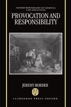 Hardcover Provocation and Responsibility Book