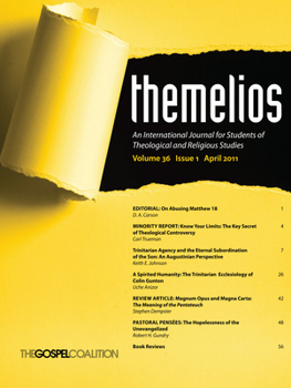 Paperback Themelios, Volume 36, Issue 1 Book