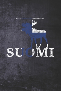 Paperback Wikstroem - Notes: Finland moose suomi flag used look - Notebook 6x9 checkered Book