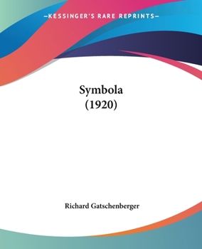 Paperback Symbola (1920) [German] Book