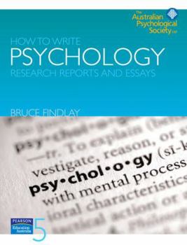 Paperback How to Write Psychology Research Reports and Essays Book