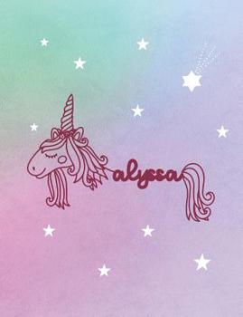 Paperback Alyssa: Unicorn Name Notebook Book