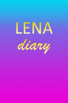 Paperback Lena: Journal Diary - Personalized First Name Personal Writing - Letter L Blue Purple Pink Gold Effect Cover - Daily Diaries Book