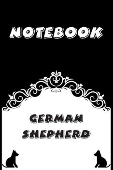 german shepherd Notebook : Black and White notebook , Decorative Journal for german shepherd Lover: Notebook /Journal Gift,Black and White,100 pages, 6x9, Soft cover, Mate Finish