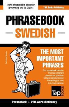 Paperback English-Swedish phrasebook and 250-word mini dictionary Book