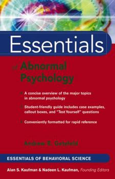 Paperback Abnormal Psychology Essentials Book