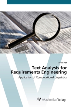 Paperback Text Analysis for Requirements Engineering Book