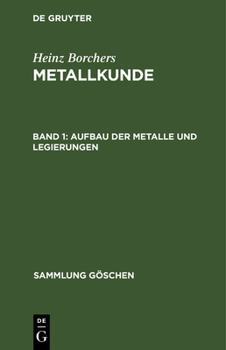 Hardcover Aufbau der Metalle und Legierungen [German] Book