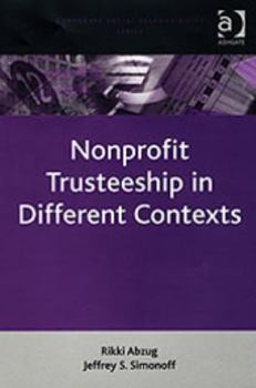 Hardcover Nonprofit Trusteeship in Different Contexts (Corporate Social Responsibility Series) Book