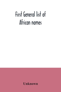 Paperback First general list of African names Book