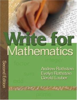 Paperback Write for Mathematics Book