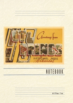 Paperback Vintage Lined Notebook Greetings from Hot Springs, Arkansas Book