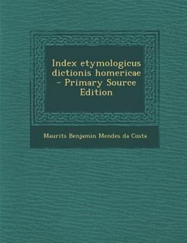 Paperback Index Etymologicus Dictionis Homericae [Latin] Book