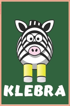Klebra Notizbuch: Wortspiel Zebra und Kleber - Klebra Notizbuch mit 120 Punktraster Seiten in Creme - Format 15 x 23 cm (German Edition)