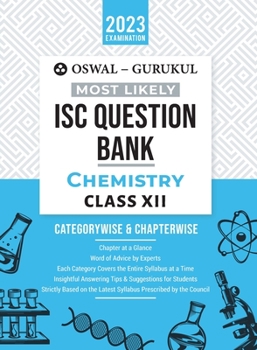 Paperback Oswal - Gurukul Chemistry Most Likely Question Bank: ISC Class 12 for 2023 Exam Book