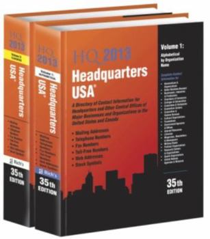 Hardcover Headquarters USA 2013 Book