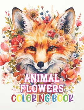 Paperback Animal Flowers Coloring Book: 100+ New and Exciting Designs Book