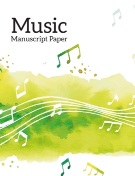 Paperback music notebook tabs: Music Manuscript Paper / White Marble Blank Sheet Music / Notebook for Musicians / Staff Paper / Composition Books Gif Book