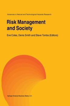 Hardcover Risk Management and Society Book