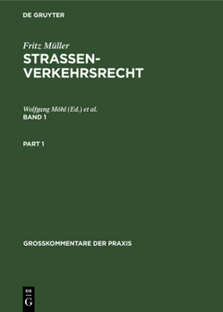 Hardcover Fritz Müller: Straßenverkehrsrecht. Band 1 [German] Book
