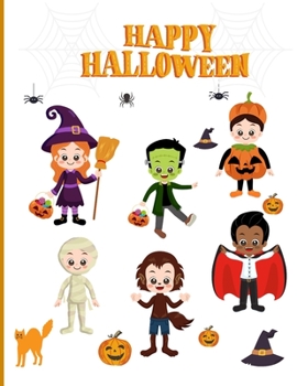 HAPPY HALLOWEEN: activity book for kids, coloring book for boys and girls ages 4-8 (French Edition)