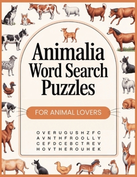 Paperback Word Puzzler: Animalia: 99 Absorbing Puzzles [Large Print] Book
